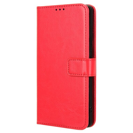 Cu clapetă pentru Infinix Zero 30 5G, Crazy Horse Wallet, roșu