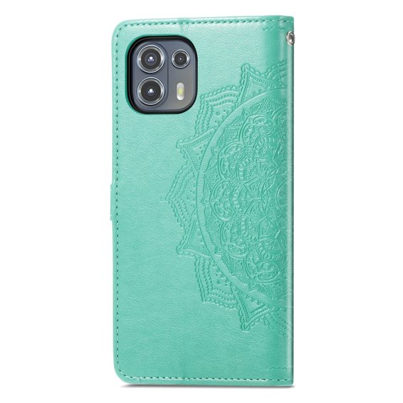 Cu clapetă pentru Motorola Edge 20 Lite, Mandala, verde