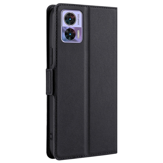 Cu clapetă pentru Motorola Edge 30 Neo 5G, Wallet Thin Magnet, negru