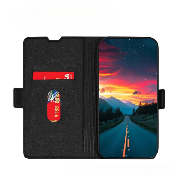 Cu clapetă pentru Motorola Edge 30 Neo 5G, Wallet Thin Magnet, negru