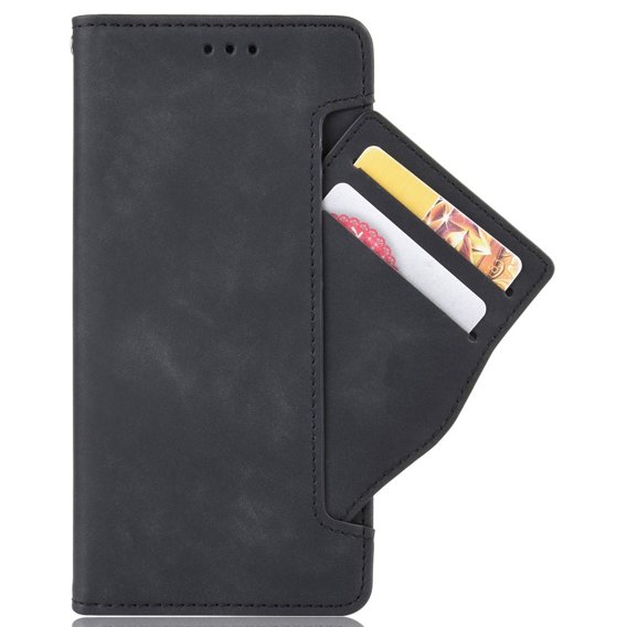 Cu clapetă pentru Motorola Moto G200 5G/Edge S30, Card Slot, negru