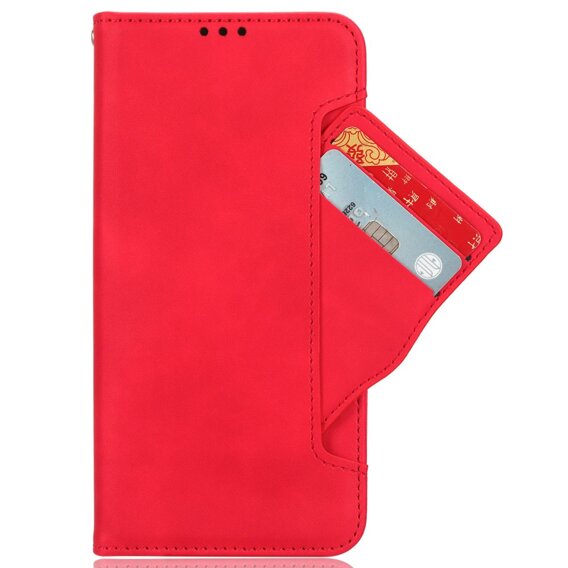 Cu clapetă pentru Motorola Moto G24 / G24 Power / G04, Card Slot, roșu