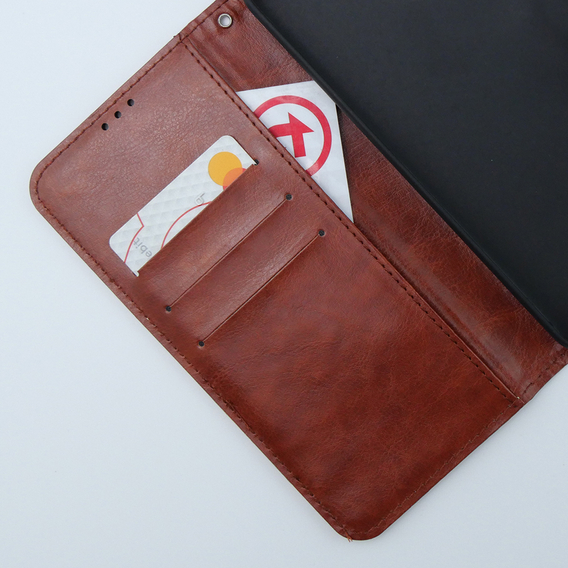 Cu clapetă pentru Motorola Moto G54 5G, Crazy Horse Wallet, maro