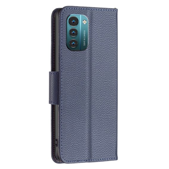 Cu clapetă pentru Nokia G11 / G21, Litchi Wallet Case, albastru