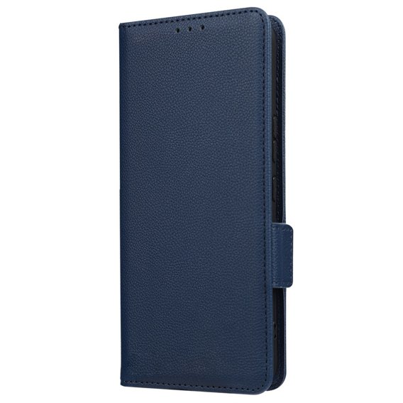 Cu clapetă pentru Nokia X30 5G, Wallet Litchi Magnet Case, albastru închis