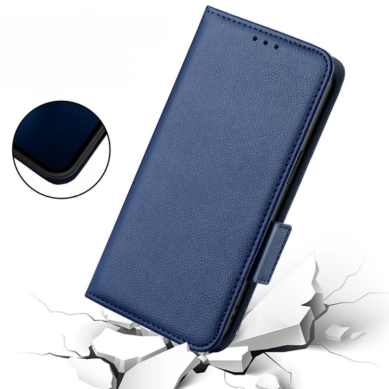 Cu clapetă pentru Nokia X30 5G, Wallet Litchi Magnet Case, albastru închis