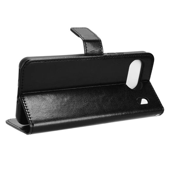 Cu clapetă pentru OnePlus Nord 4, Crazy Horse Wallet, negru