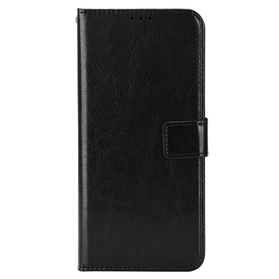 Cu clapetă pentru Oppo A17, Crazy Horse Wallet, negru