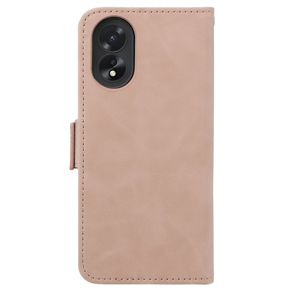 Cu clapetă pentru Oppo A38 4G / Oppo A18 4G, Card Slot, roz