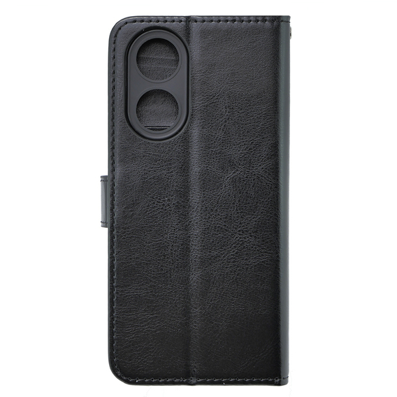 Cu clapetă pentru Oppo A38 4G / Oppo A18 4G, Crazy Horse Wallet, negru