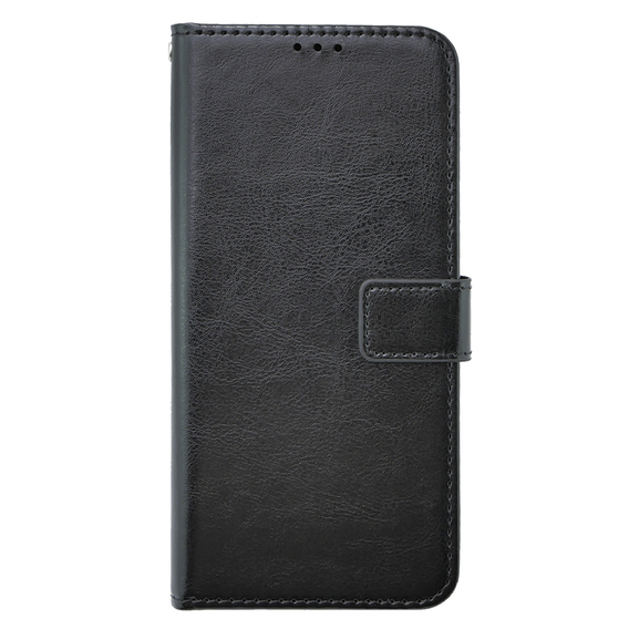 Cu clapetă pentru Oppo A38 4G / Oppo A18 4G, Crazy Horse Wallet, negru