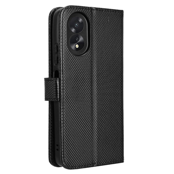 Cu clapetă pentru Oppo A38 4G / Oppo A18 4G, Wallet Smart Magnet, negru