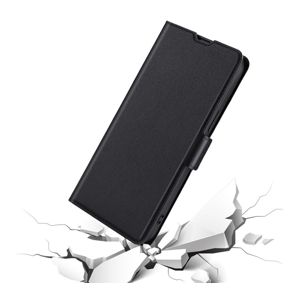 Cu clapetă pentru Oppo A57s, Wallet Thin Magnet, negru