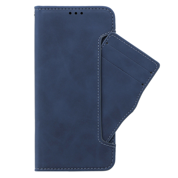 Cu clapetă pentru Oppo A58 4G, Card Slot, albastru