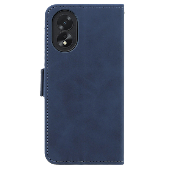 Cu clapetă pentru Oppo A58 4G, Card Slot, albastru