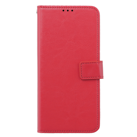 Cu clapetă pentru Oppo A58 4G, Crazy Horse Wallet, roșu