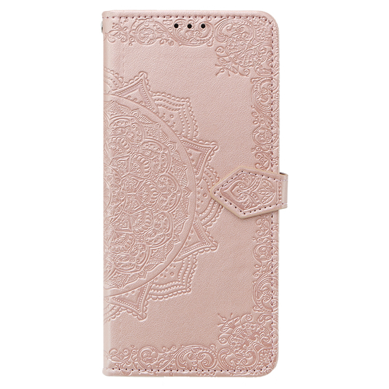 Cu clapetă pentru Oppo A58 4G, Mandala, roz rose gold