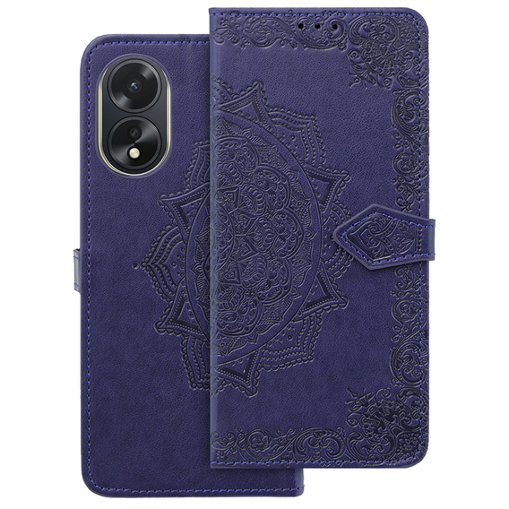 Cu clapetă pentru Oppo A58 4G, Mandala, violet