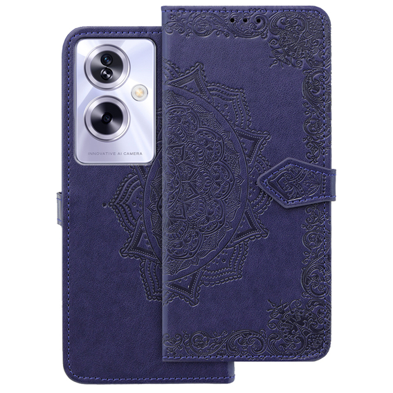 Cu clapetă pentru Oppo A79 5G, Mandala, violet