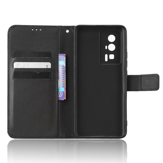 Cu clapetă pentru Poco F5 Pro 5G, Wallet Smart Magnet, negru