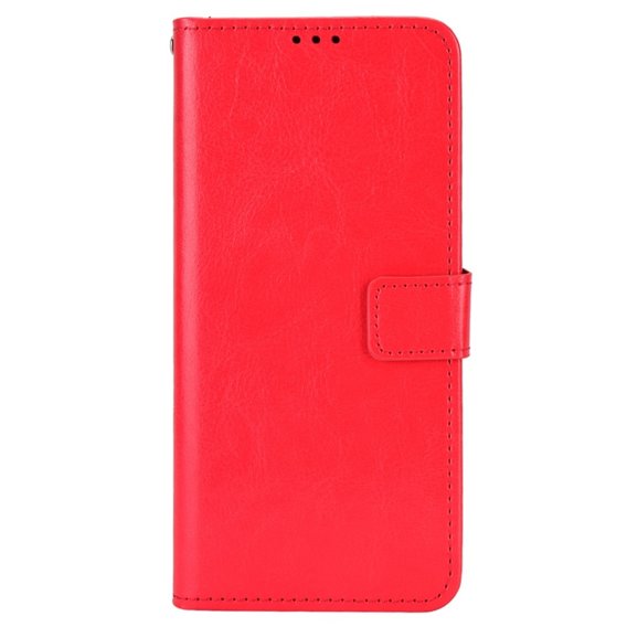 Cu clapetă pentru Realme C33, Crazy Horse Wallet, roșu