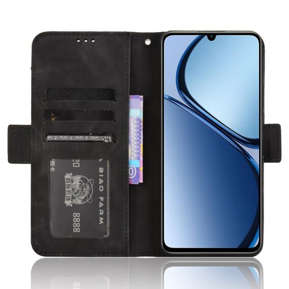 Cu clapetă pentru Realme C61, Card Slot, negru