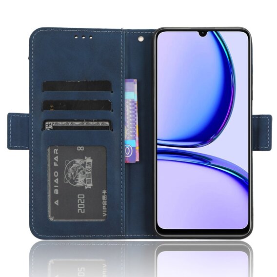 Cu clapetă pentru Realme Note 50, Card Slot, albastru închis