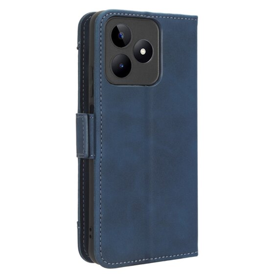 Cu clapetă pentru Realme Note 50, Card Slot, albastru închis