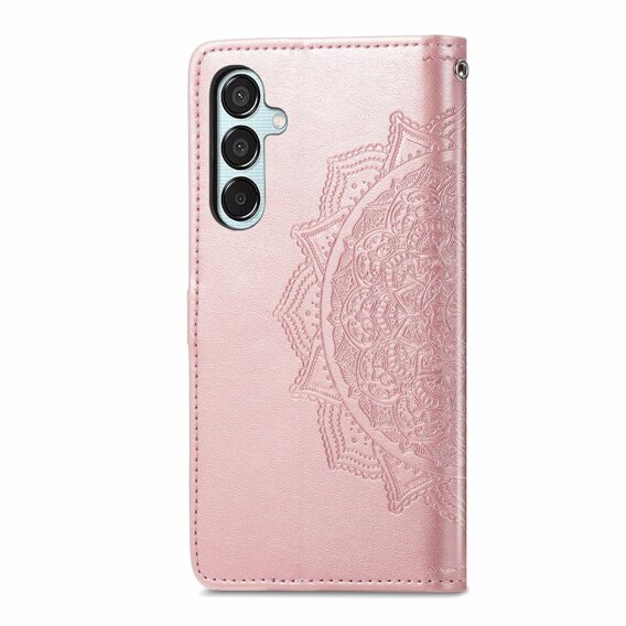 Cu clapetă pentru Samsung Galaxy M15 5G, Mandala, roz