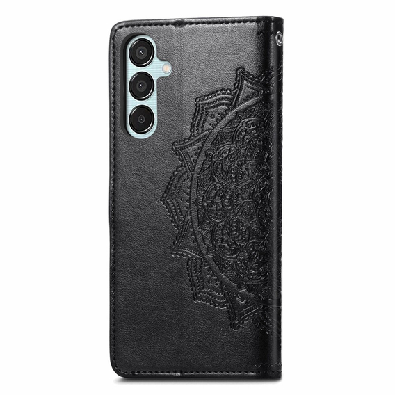 Cu clapetă pentru Samsung Galaxy M35, Mandala, negru