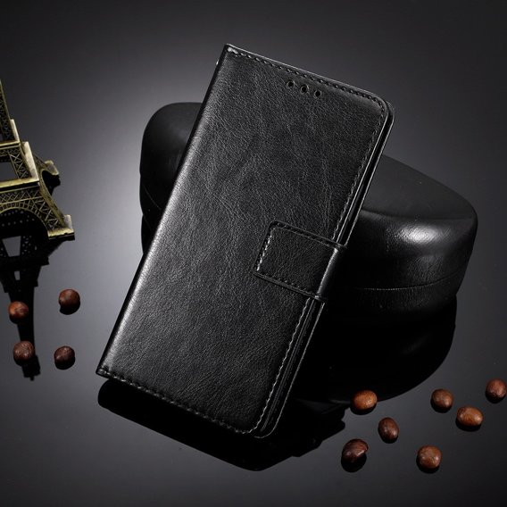 Cu clapetă pentru Sony Xperia 10 V, Crazy Horse Wallet, negru