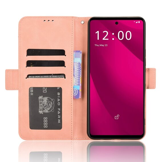 Cu clapetă pentru T Phone 2 Pro 5G, Card Slot, roz