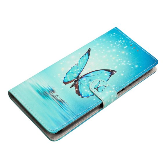 Cu clapetă pentru Xiaomi 13 Lite, Wallet, butterfly, albastru