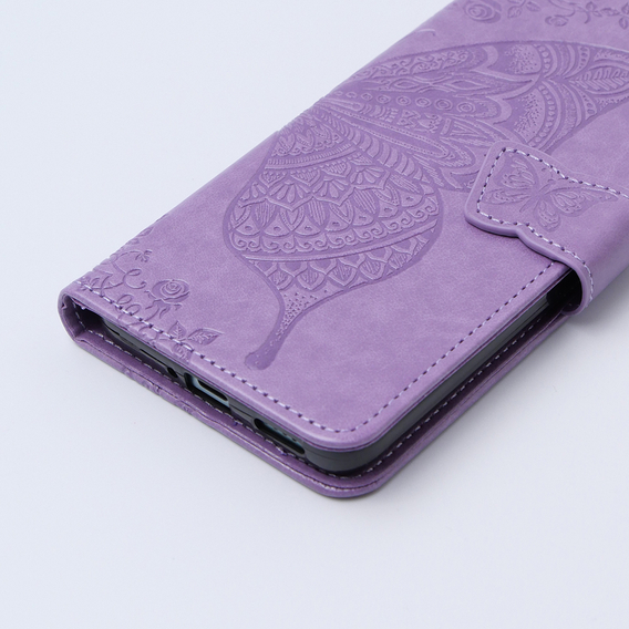 Cu clapetă pentru Xiaomi 13T / 13T Pro, Butterfly, violet