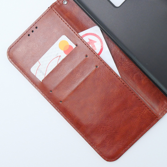 Cu clapetă pentru Xiaomi 13T / 13T Pro, Crazy Horse Wallet, maro