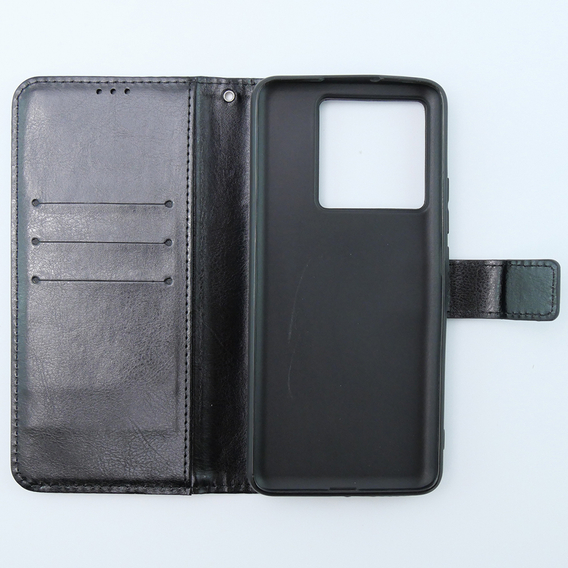 Cu clapetă pentru Xiaomi 13T / 13T Pro, Crazy Horse Wallet, negru