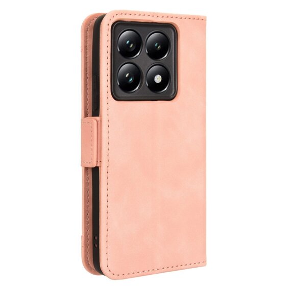 Cu clapetă pentru Xiaomi 14T, Card Slot, roz