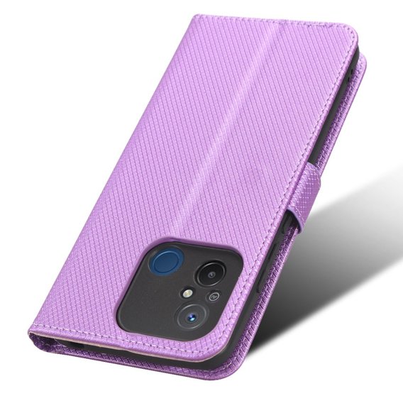 Cu clapetă pentru Xiaomi Redmi 12C, Wallet, Smart Magnet, violet