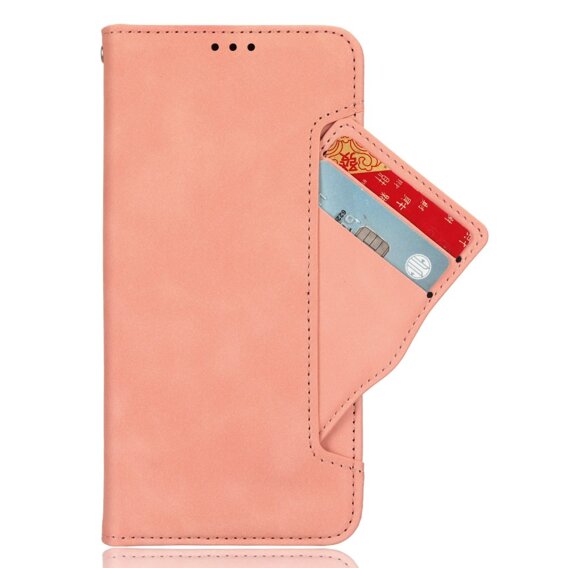 Cu clapetă pentru Xiaomi Redmi A3, Card Slot, roz