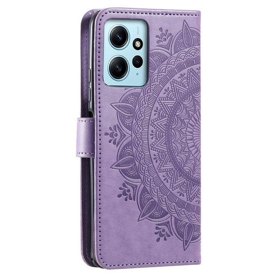 Cu clapetă pentru Xiaomi Redmi Note 12 4G, Mandala, violet