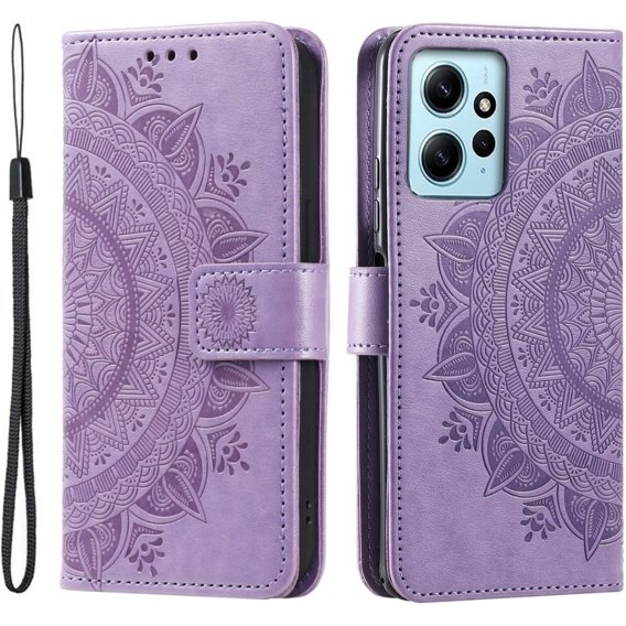 Cu clapetă pentru Xiaomi Redmi Note 12 4G, Mandala, violet