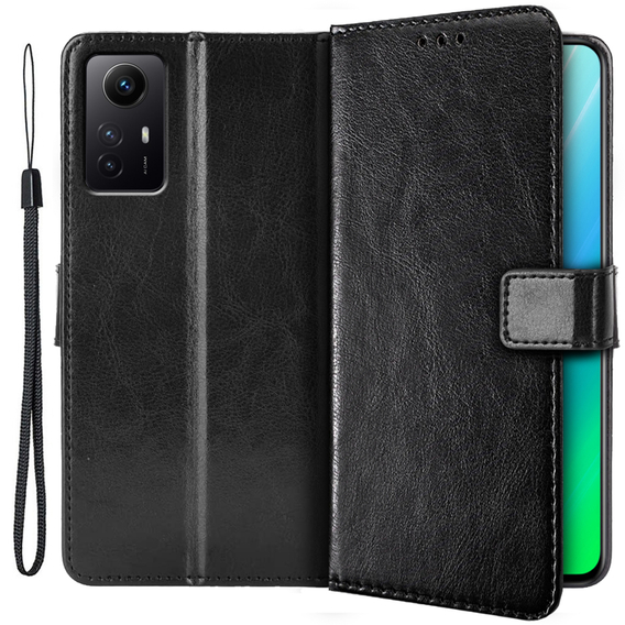 Cu clapetă pentru Xiaomi Redmi Note 12S, Wallet, negru