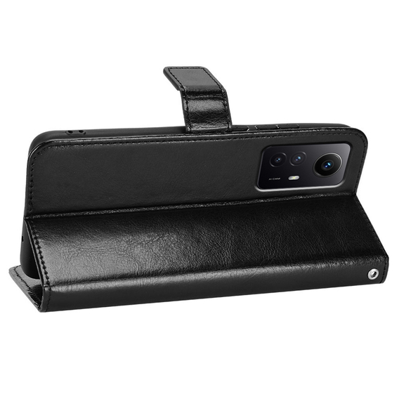 Cu clapetă pentru Xiaomi Redmi Note 12S, Wallet, negru