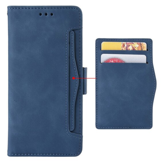 Cu clapetă pentru Xiaomi Redmi Note 13 5G, Card Slot, albastru