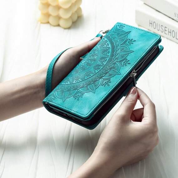 Cu clapetă pentru Xiaomi Redmi Note 13 Pro 4G, Mandala, verde