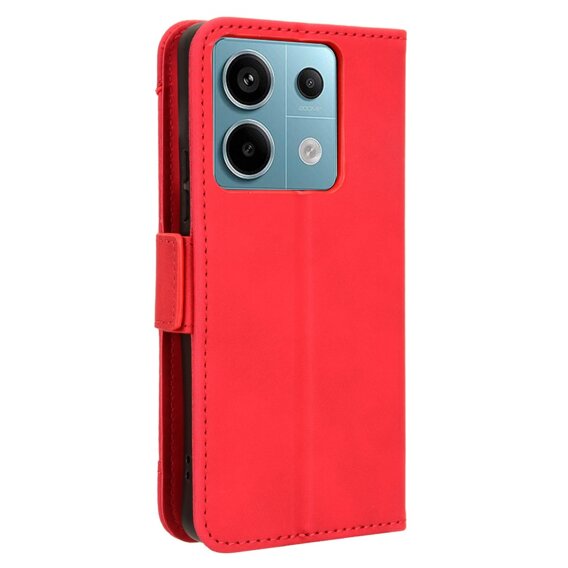 Cu clapetă pentru Xiaomi Redmi Note 13 Pro 5G, Card Slot, roșu