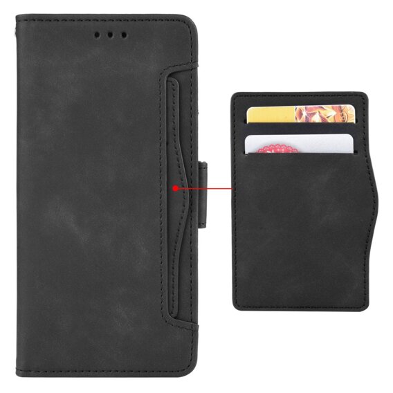 Cu clapetă pentru Xiaomi Redmi Note 13 Pro+, Card Slot, negru