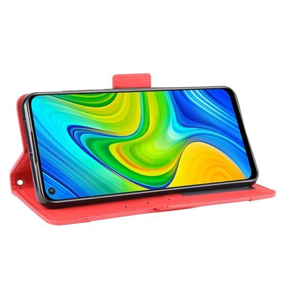 Cu clapetă pentru Xiaomi Redmi Note 9, Card Slot, roșu