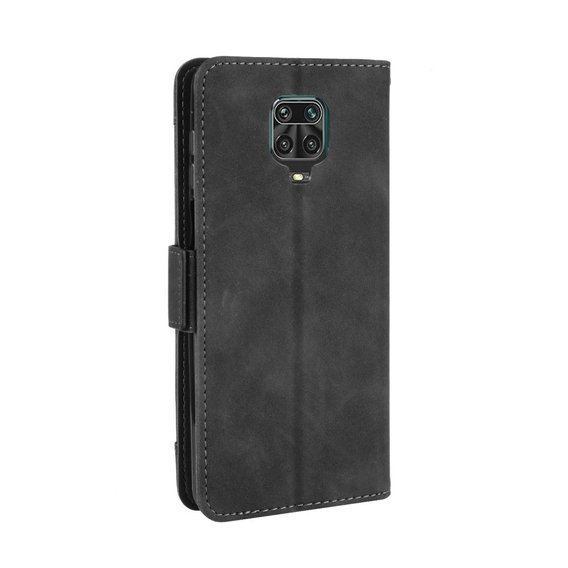 Cu clapetă pentru Xiaomi Redmi Note 9S/9 Pro/9 Pro Max, Card Slot, negru