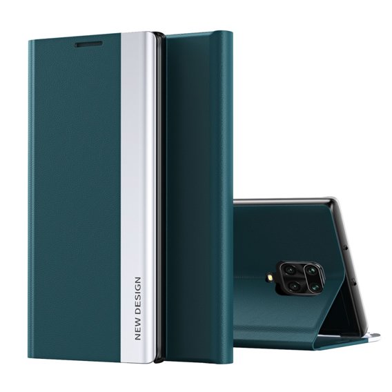 Cu clapetă pentru Xiaomi Redmi Note 9S/9 Pro/9 Pro Max, Side Magnetic, verde